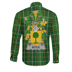 Boyle or O Boyle Long Sleeve Button Shirts Crest And National Plaid Style