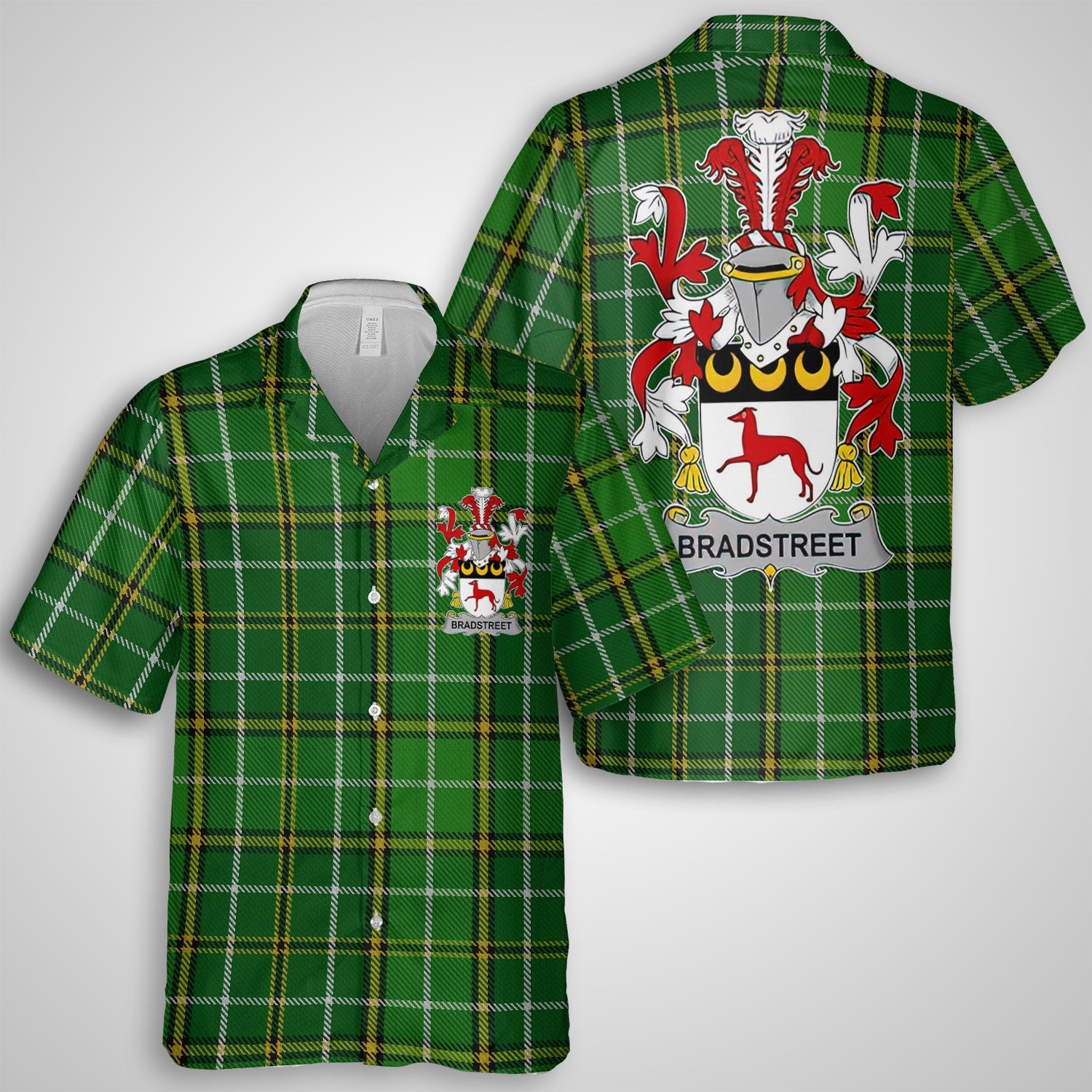 Bradstreet Hawaiian Shirts Crest And National Plaid Style