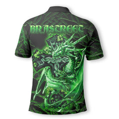 Bradstreet Polo Shirts Celtic Cross And Dragon Style