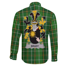 Brady or McBrady Long Sleeve Button Shirts Crest And National Plaid Style