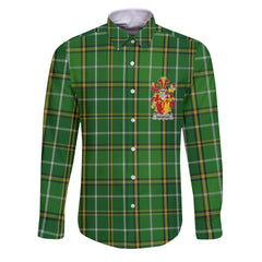 Branigan or O Branagan Long Sleeve Button Shirts Crest And National Plaid Style