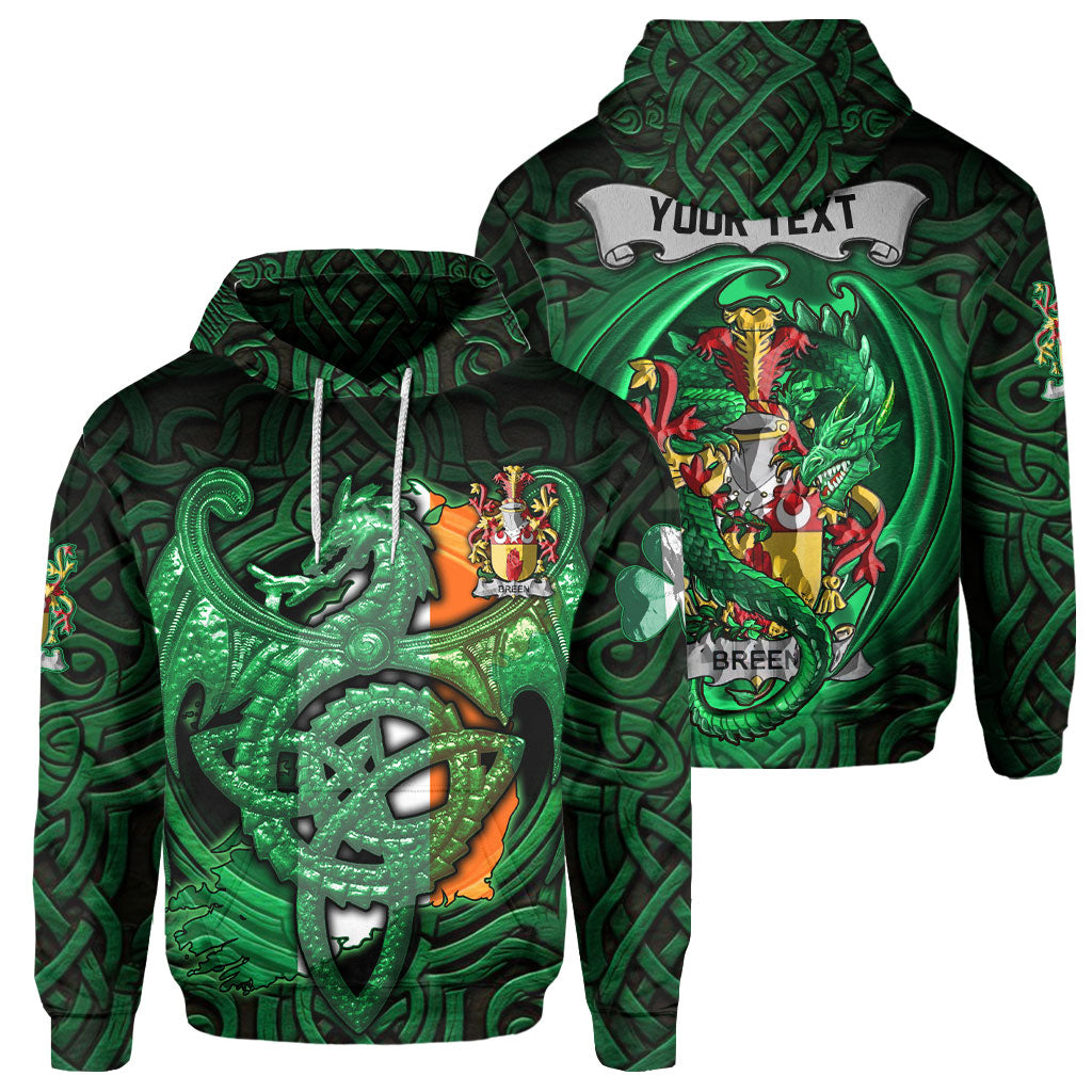 Breen or O Breen Hoodies The Green Dragon Of Ireland Style