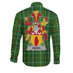 Breen or O Breen Long Sleeve Button Shirts Crest And National Plaid Style