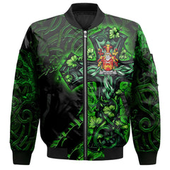 Brennan or O Brennan Bomber Jackets Celtic Cross And Dragon Style