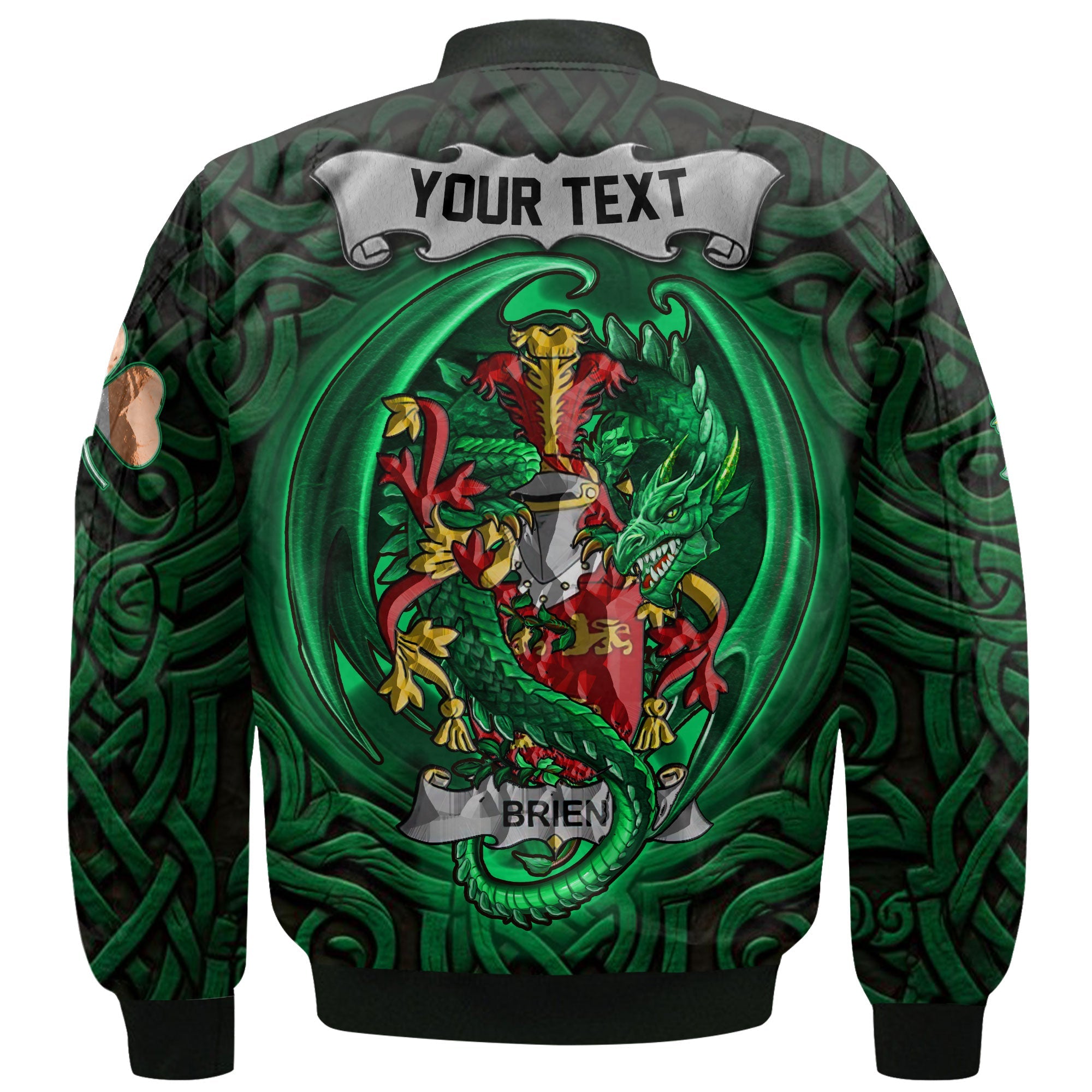 Brien or Bryan Bomber Jackets The Green Dragon Of Ireland Style