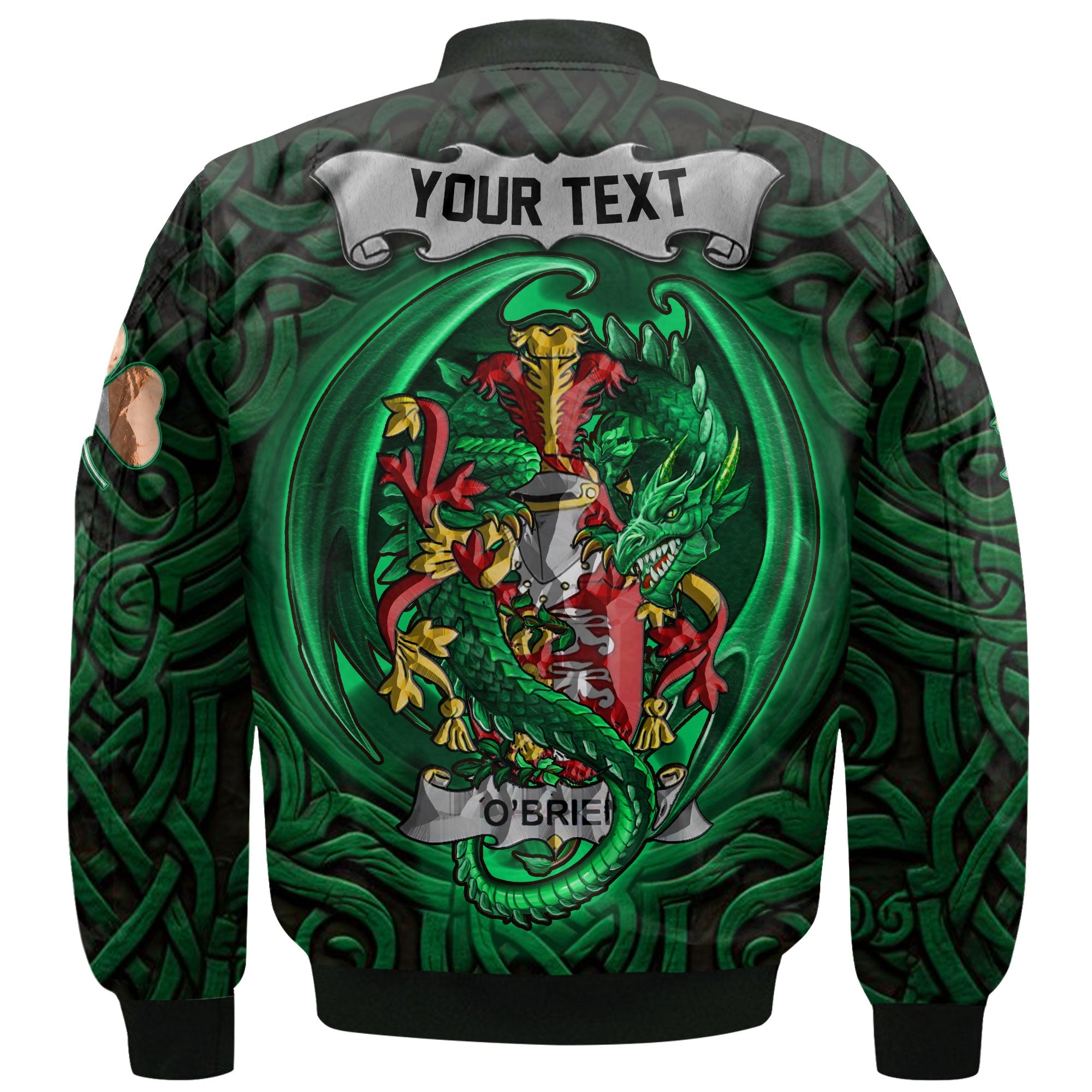 Brien or O Brien Bomber Jackets The Green Dragon Of Ireland Style