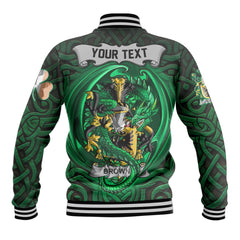 Browne Baseball Jackets The Green Dragon Of Ireland Style