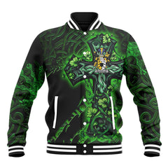 Brownlow Baseball Jackets Celtic Cross And Dragon Style