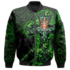 Burges Bomber Jackets Celtic Cross And Dragon Style