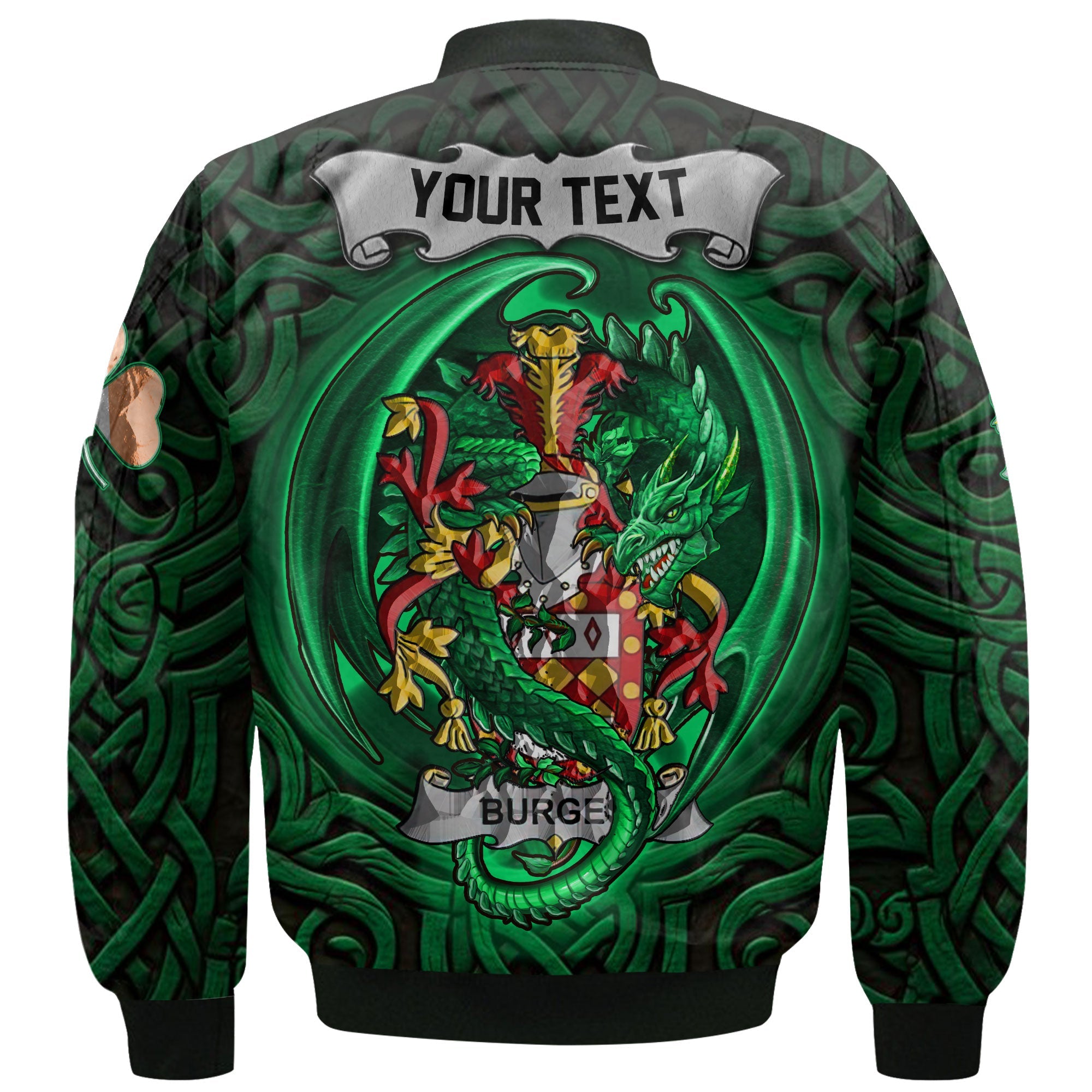 Burges Bomber Jackets The Green Dragon Of Ireland Style