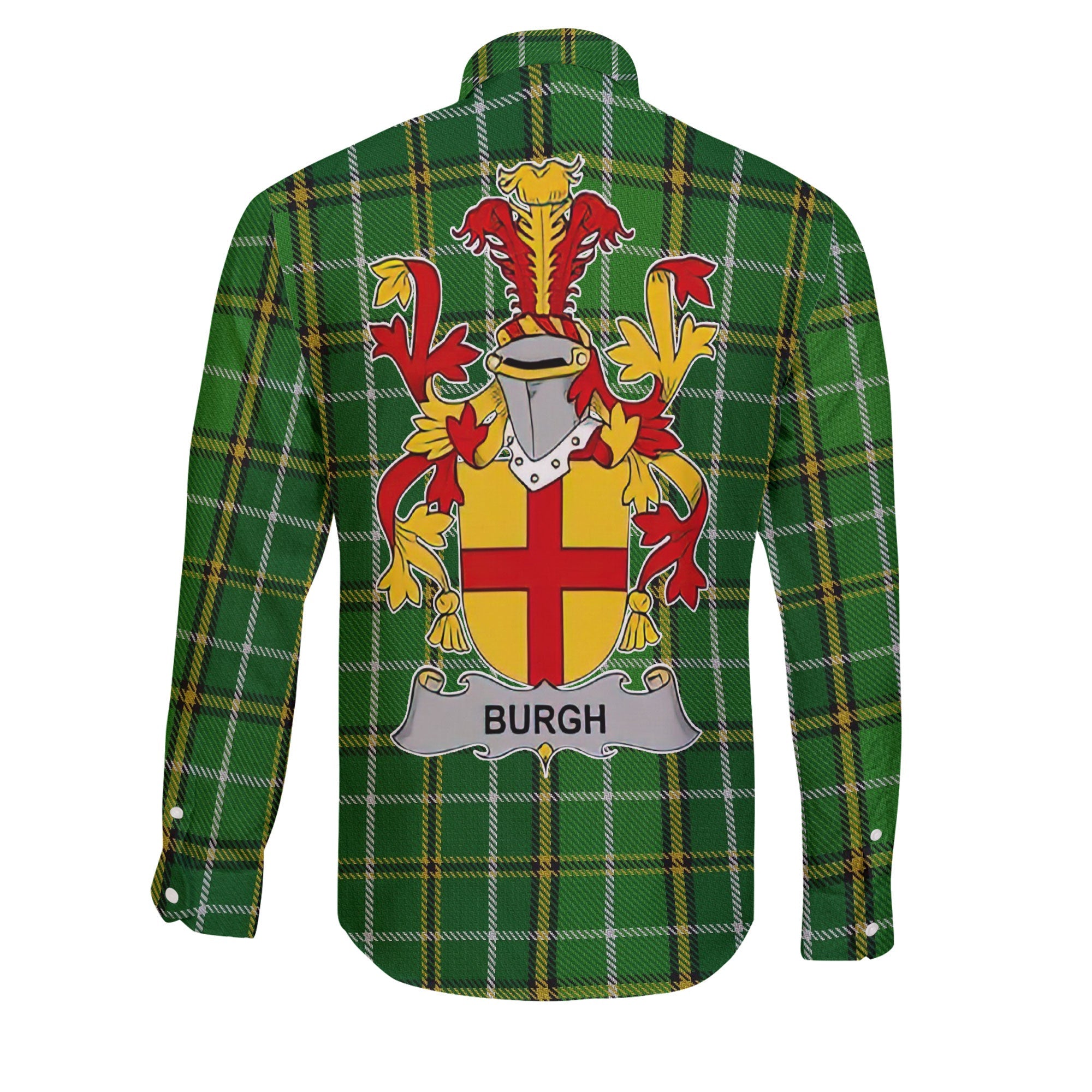 Burgh Long Sleeve Button Shirts Crest And National Plaid Style