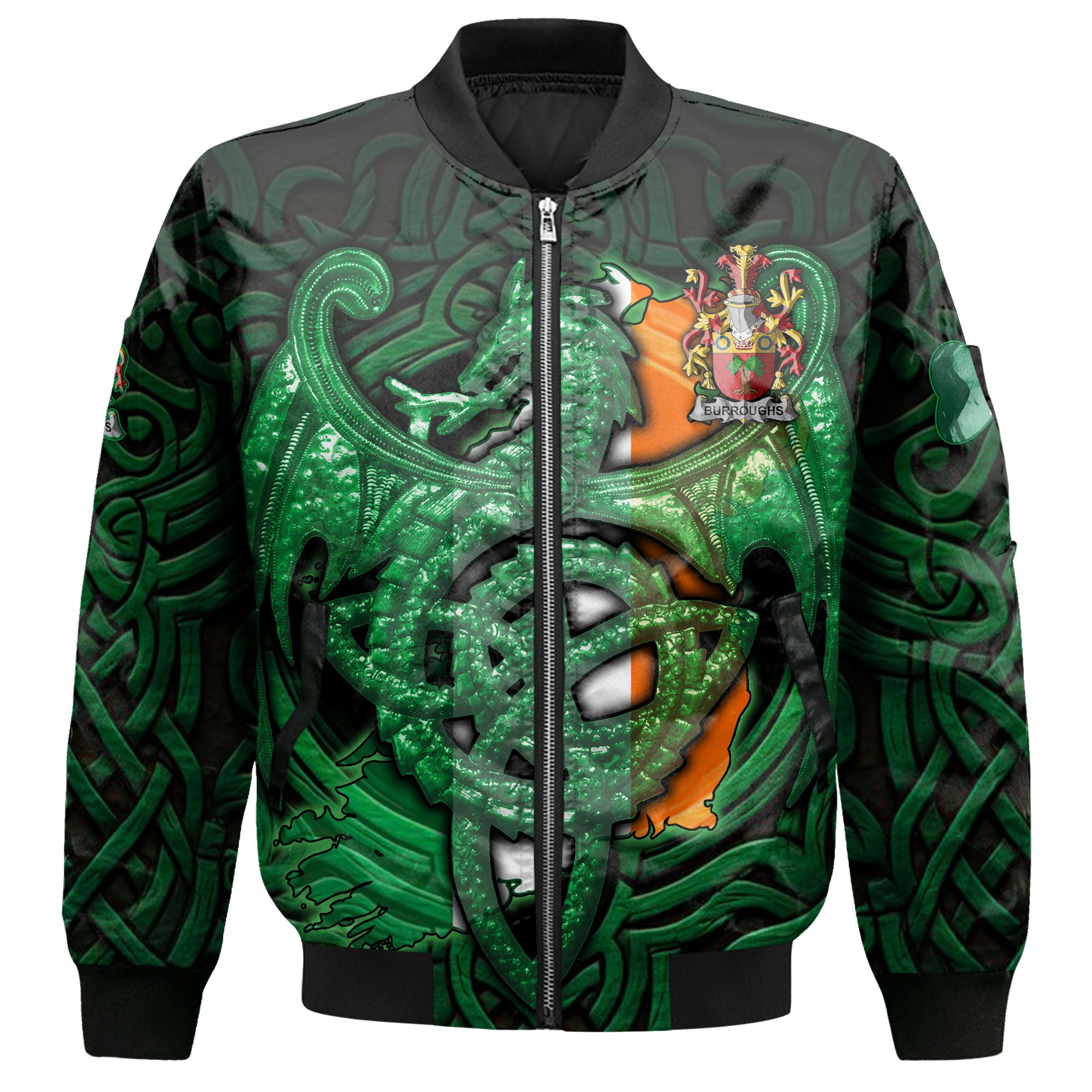 Burroughs Bomber Jackets The Green Dragon Of Ireland Style