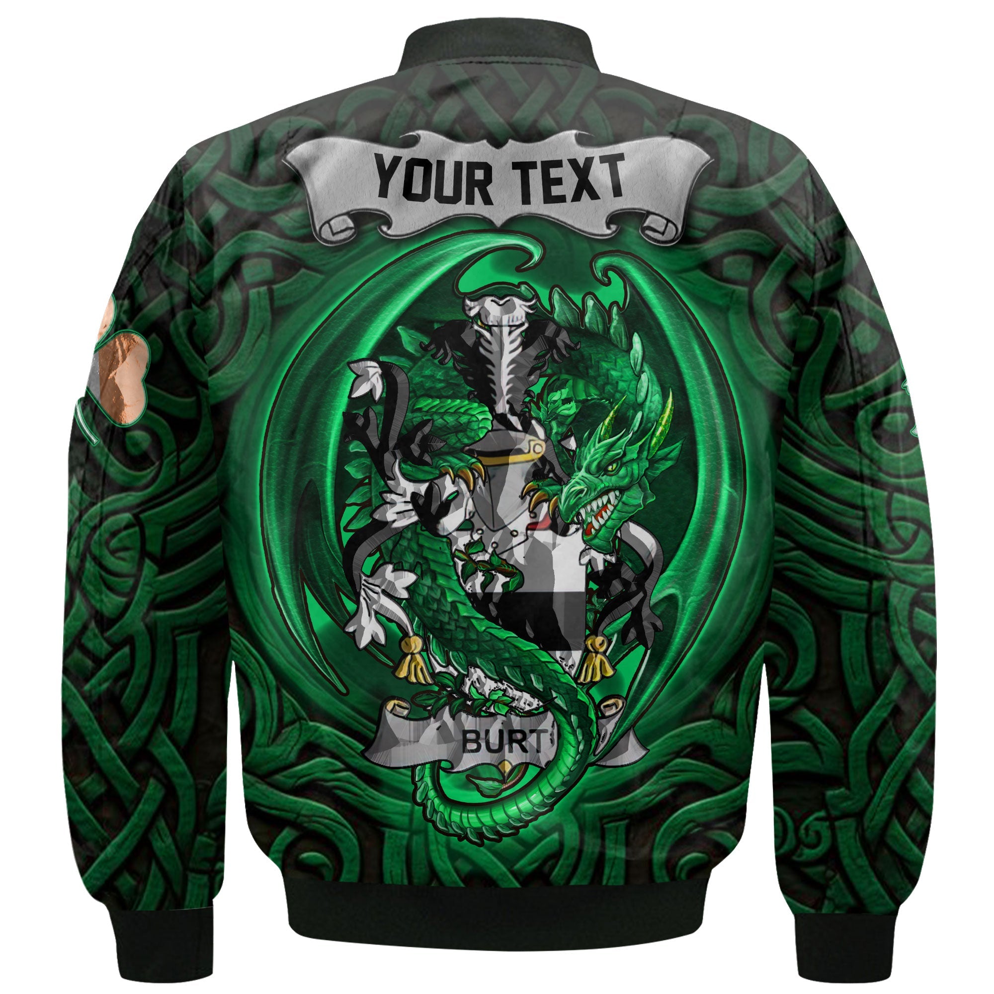 Burt or Birt Bomber Jackets The Green Dragon Of Ireland Style