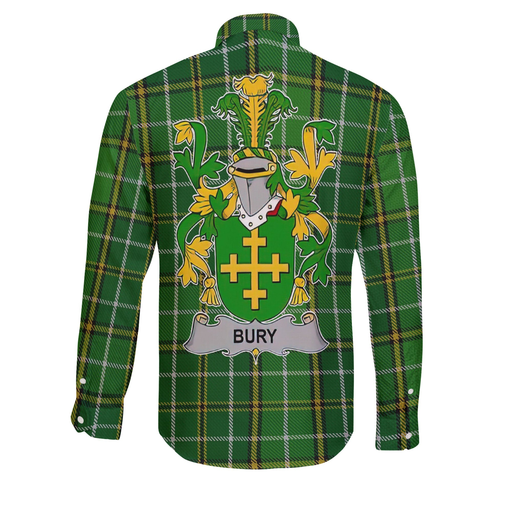 Bury or Berry Long Sleeve Button Shirts Crest And National Plaid Style