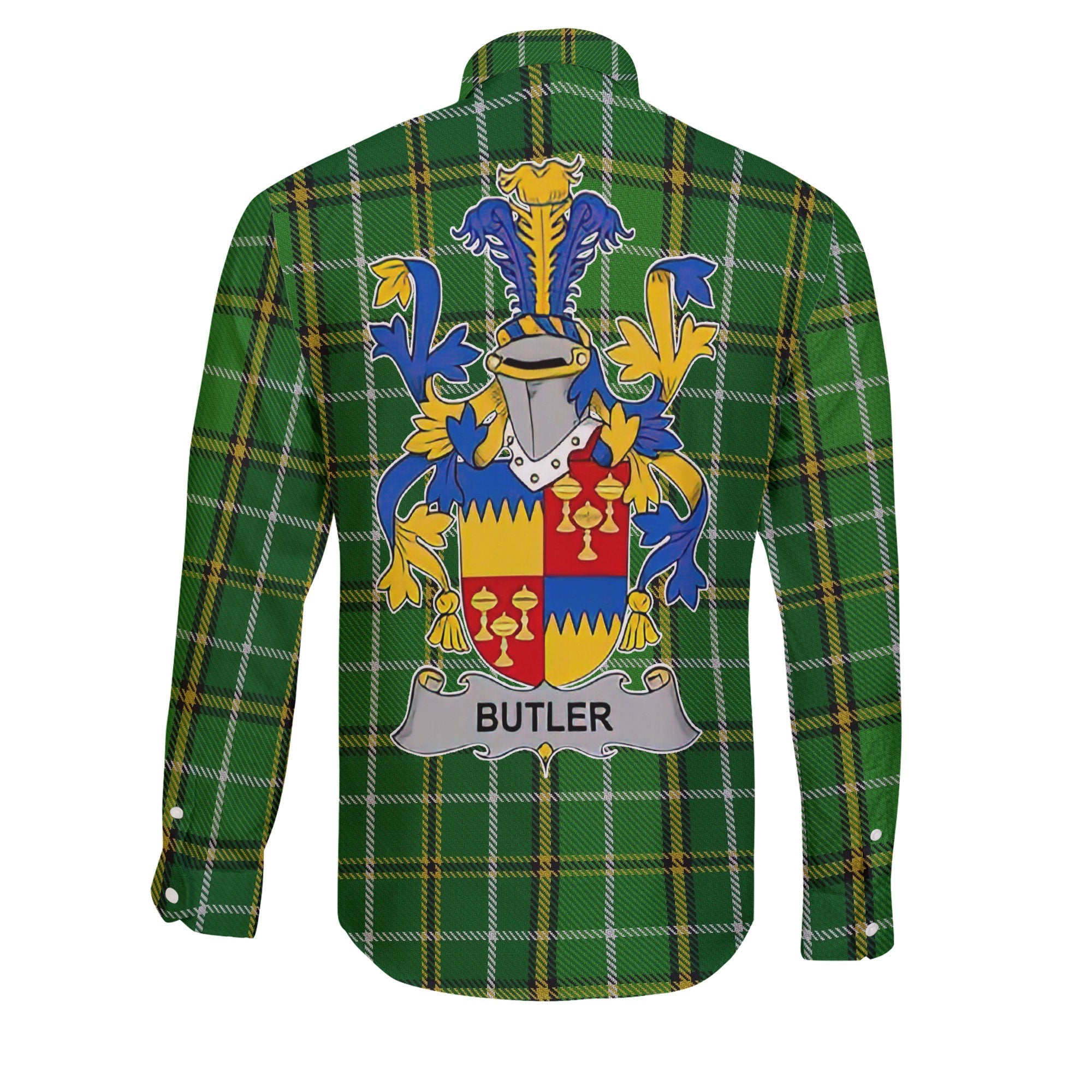 Butler Long Sleeve Button Shirts Crest And National Plaid Style