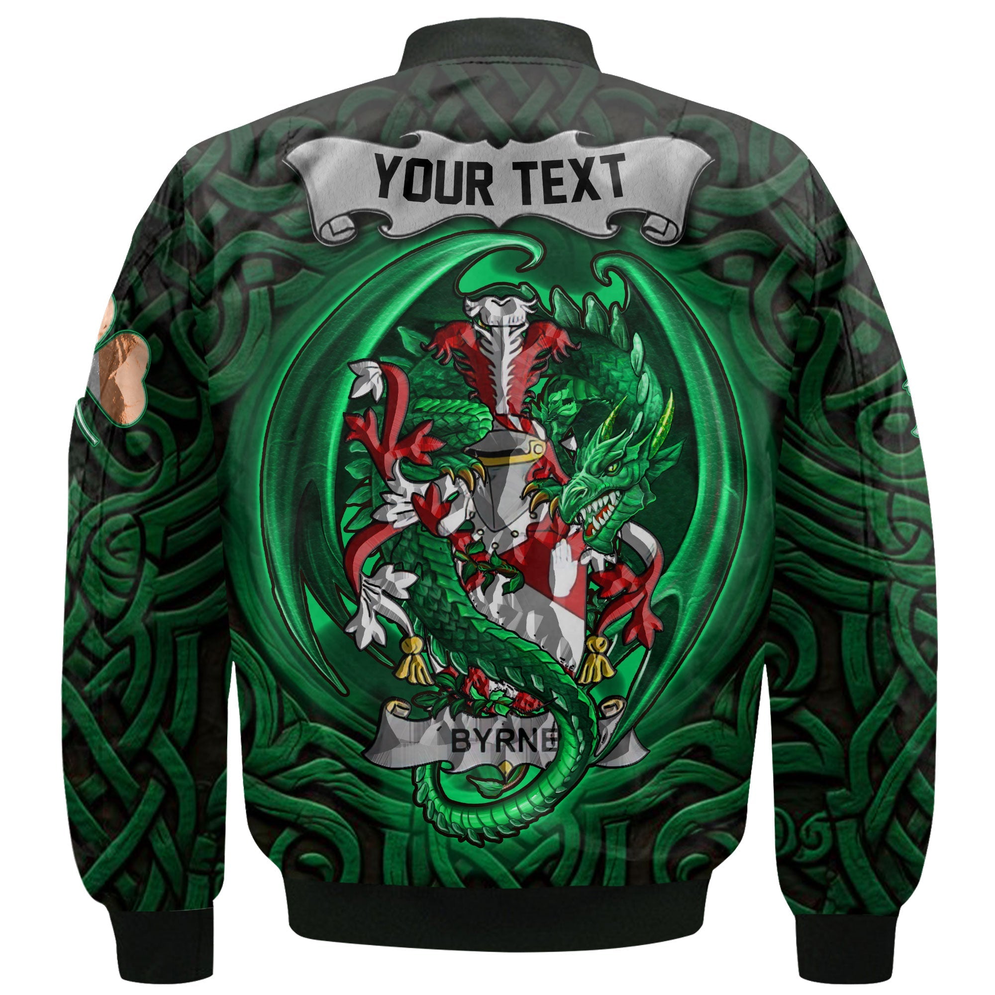 Byrne or O Byrne Bomber Jackets The Green Dragon Of Ireland Style