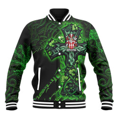 Cahane or O Cahane Baseball Jackets Celtic Cross And Dragon Style