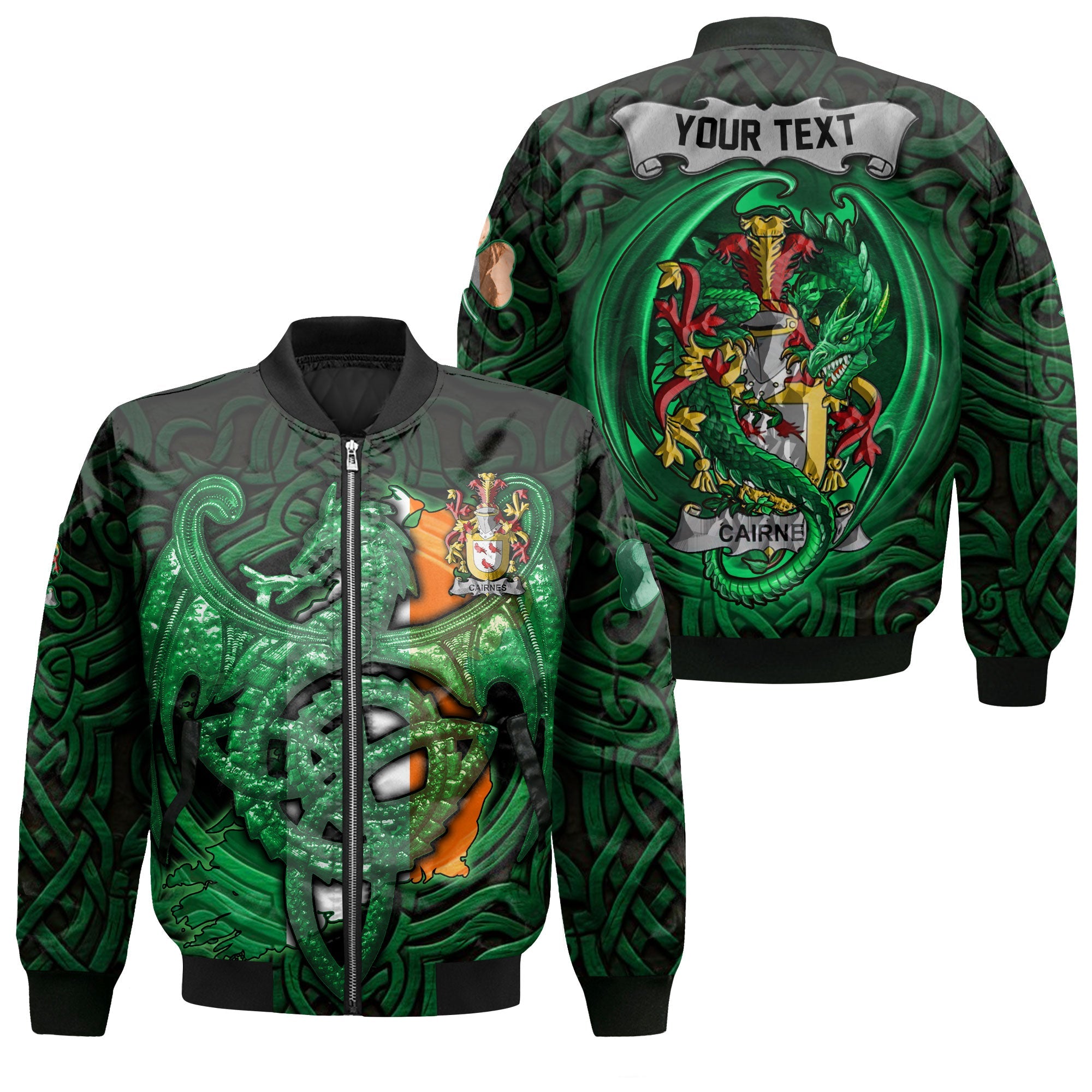 Cairnes Bomber Jackets The Green Dragon Of Ireland Style