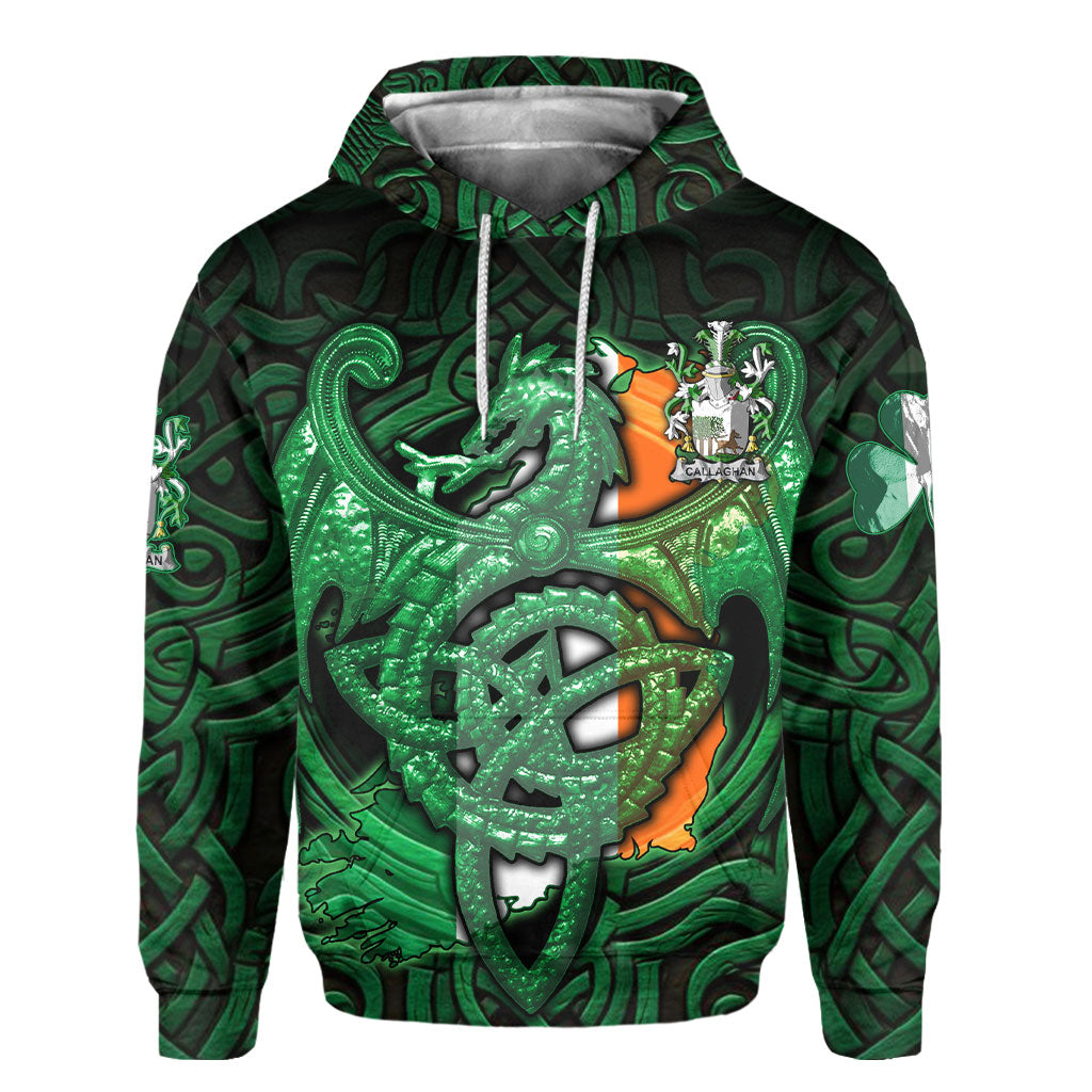 Callaghan or O Callaghan Hoodies The Green Dragon Of Ireland Style