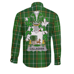 Callaghan or O Callaghan Long Sleeve Button Shirts Crest And National Plaid Style