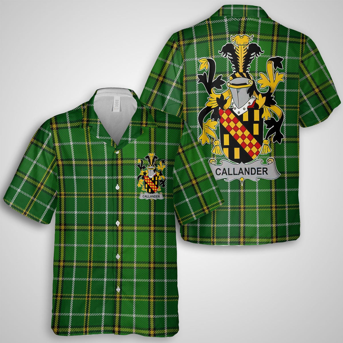 Callander Hawaiian Shirts Crest And National Plaid Style