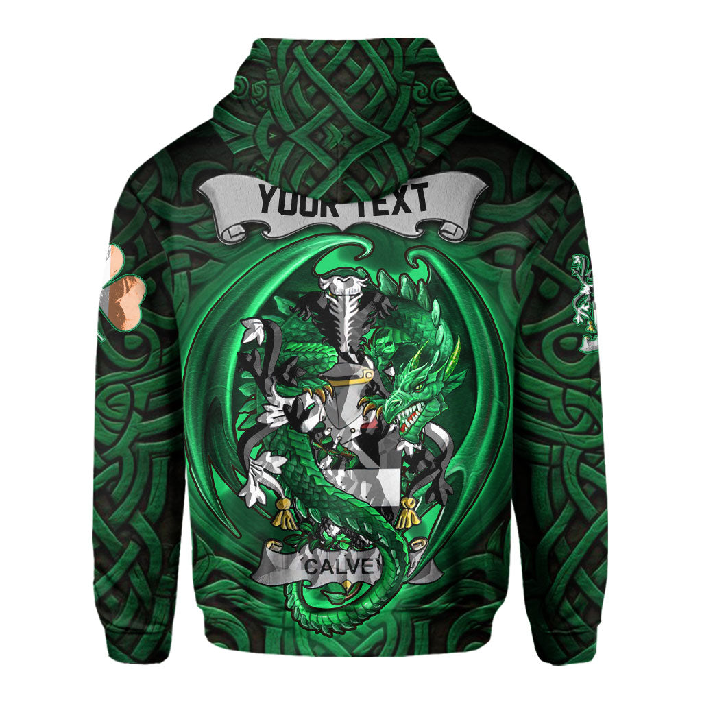 Calvey or McElwee Hoodies The Green Dragon Of Ireland Style