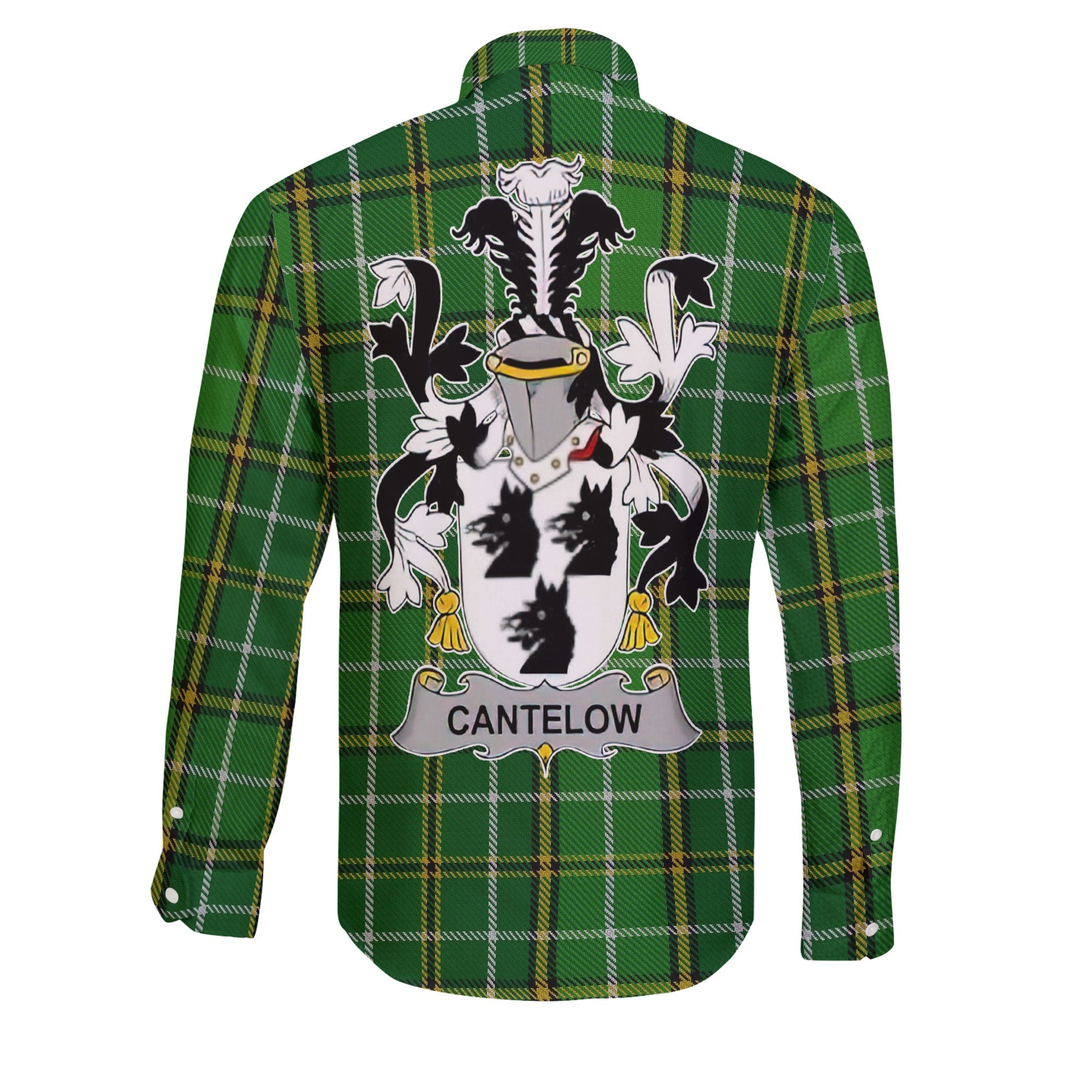 Cantelow or Cantelowe Long Sleeve Button Shirts Crest And National Plaid Style