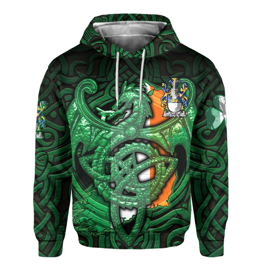 Canton Hoodies The Green Dragon Of Ireland Style