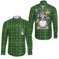 Canton Long Sleeve Button Shirts Crest And National Plaid Style