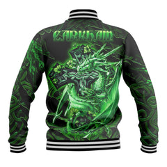 Carkham Baseball Jackets Celtic Cross And Dragon Style