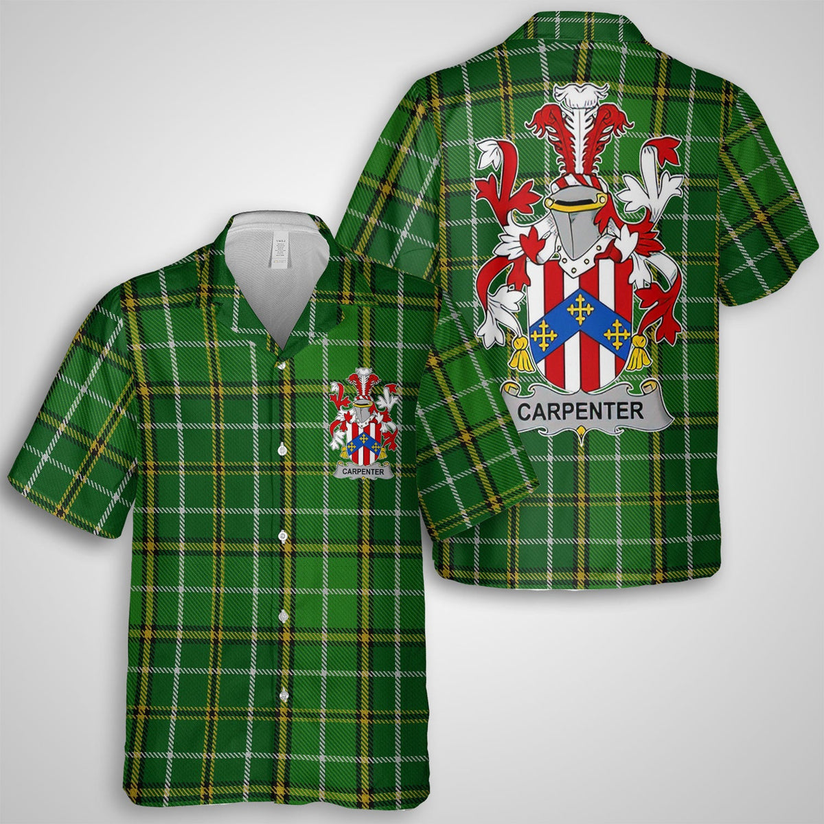 Carpenter Hawaiian Shirts Crest And National Plaid Style