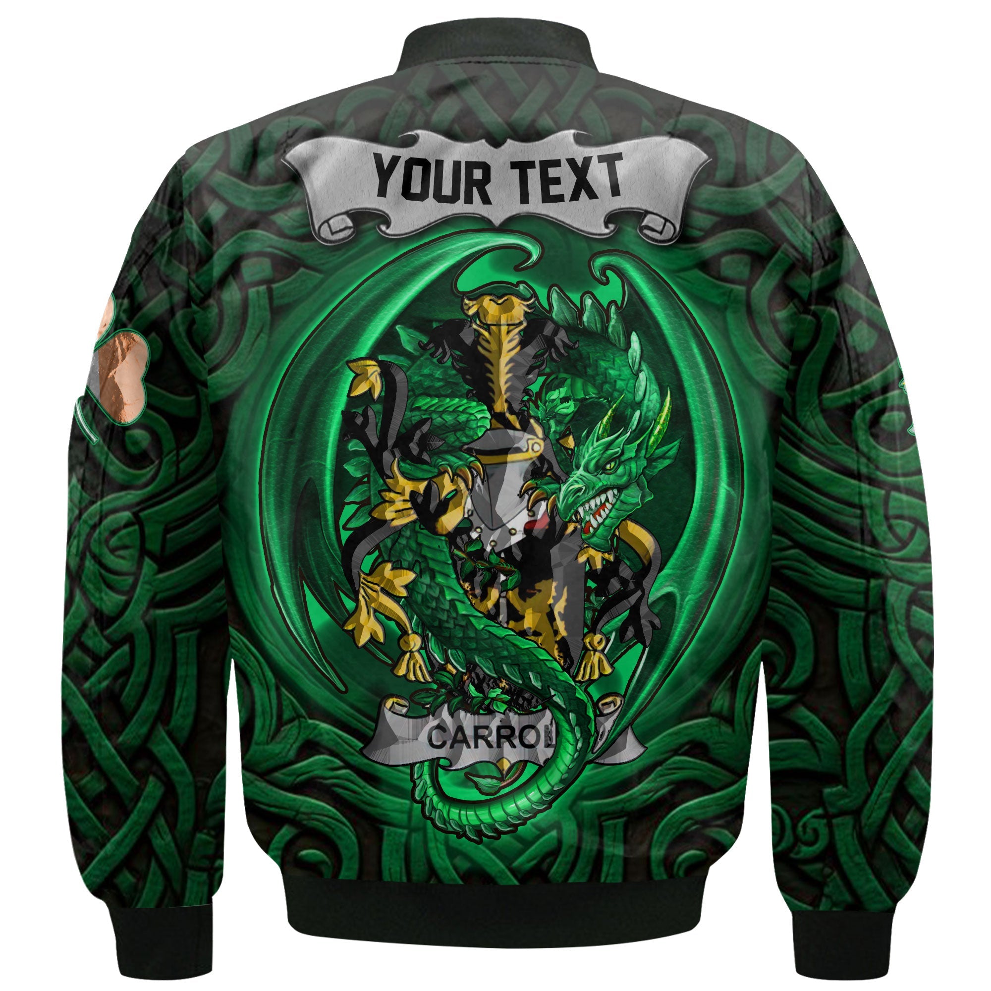 Carroll or O Carroll Bomber Jackets The Green Dragon Of Ireland Style