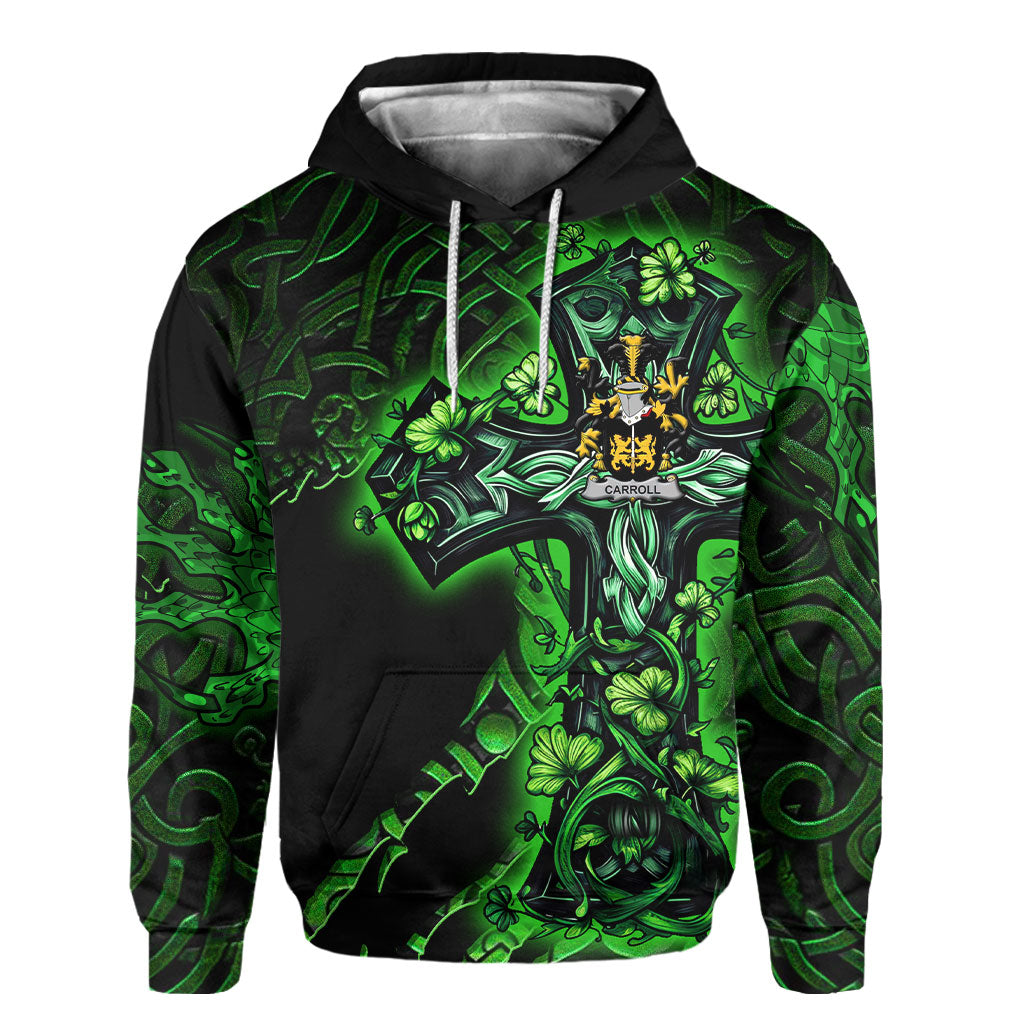 Carroll or O Carroll Hoodies Celtic Cross And Dragon Style