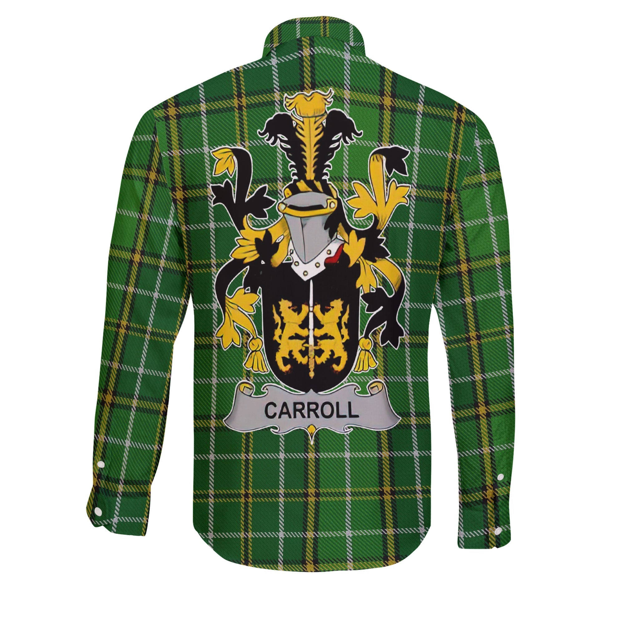 Carroll or O Carroll Long Sleeve Button Shirts Crest And National Plaid Style