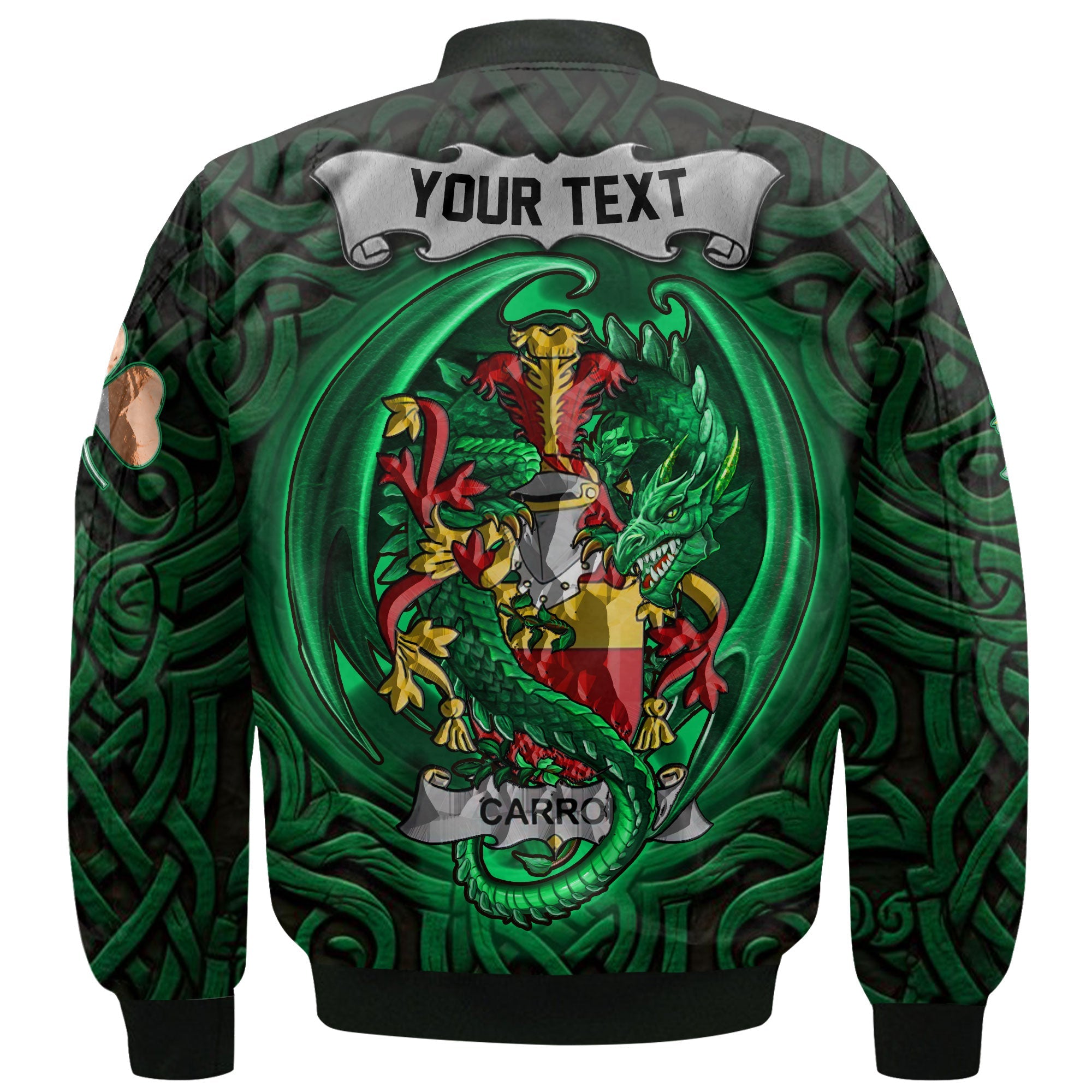 Carron Bomber Jackets The Green Dragon Of Ireland Style