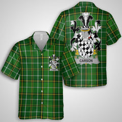 Carson Hawaiian Shirts Crest And National Plaid Style