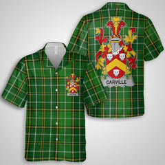 Carville or McCarville Hawaiian Shirts Crest And National Plaid Style