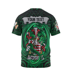 Caulfield or Gaffney T-Shirts The Green Dragon Of Ireland Style