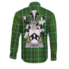 Cawley or Cauley Long Sleeve Button Shirts Crest And National Plaid Style