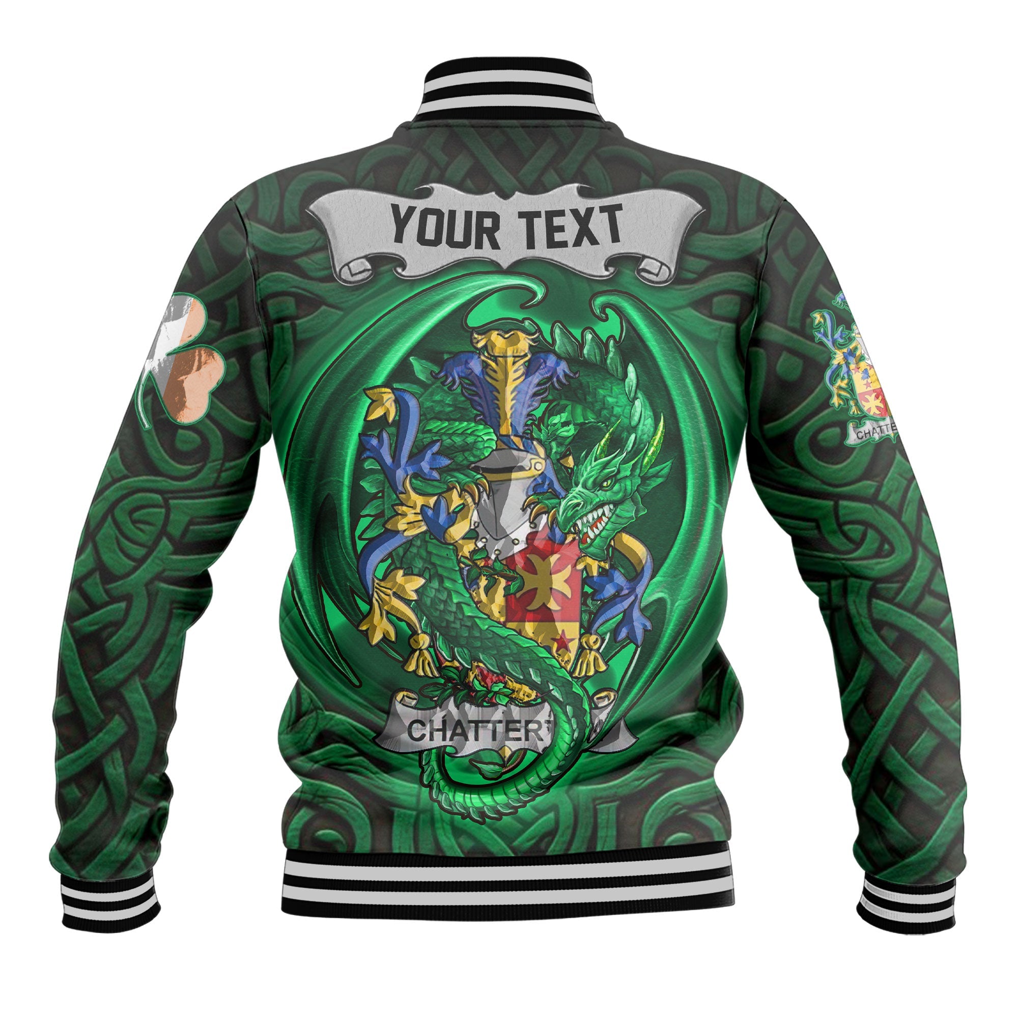 Chatterton Baseball Jackets The Green Dragon Of Ireland Style