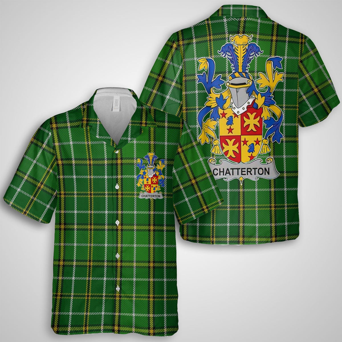 Chatterton Hawaiian Shirts Crest And National Plaid Style