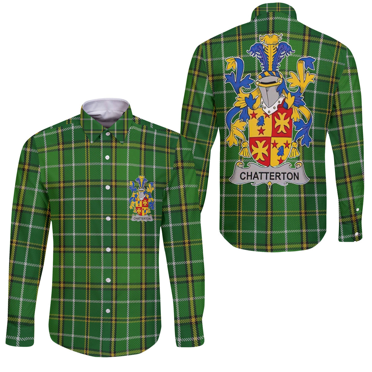 Chatterton Long Sleeve Button Shirts Crest And National Plaid Style