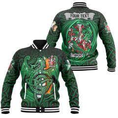 Chevers Baseball Jackets The Green Dragon Of Ireland Style