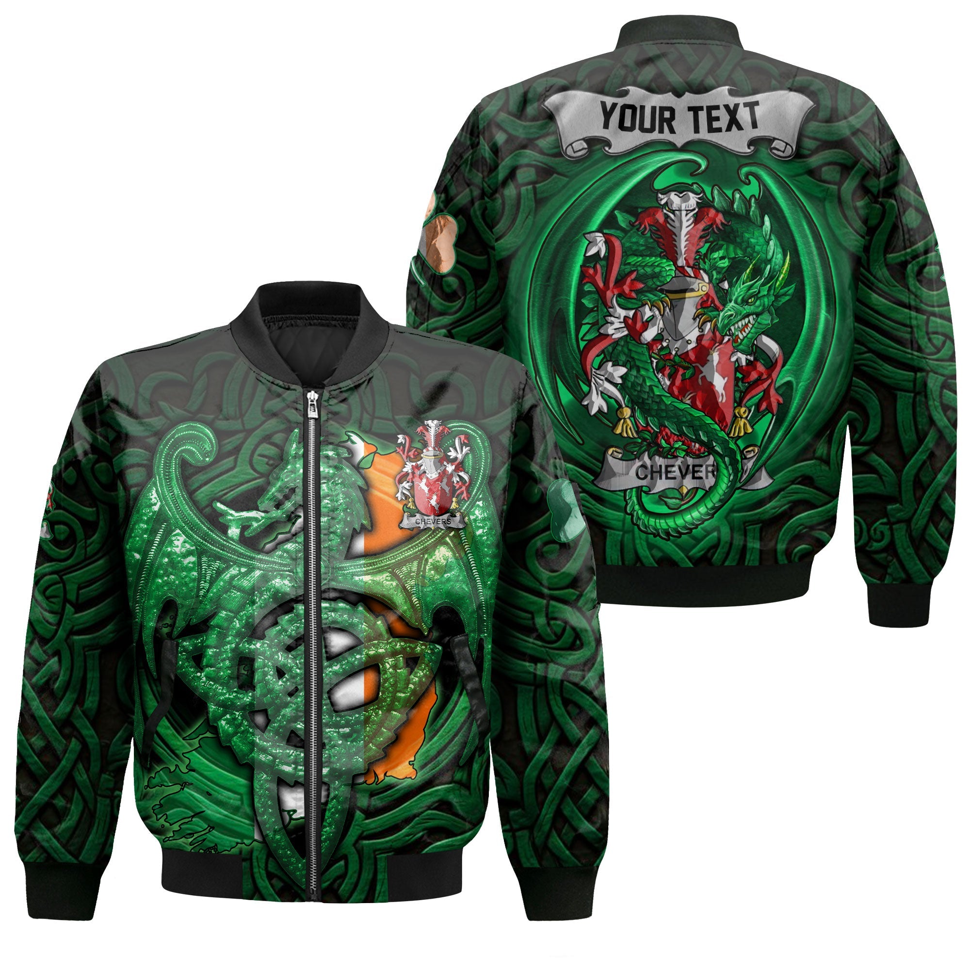 Chevers Bomber Jackets The Green Dragon Of Ireland Style