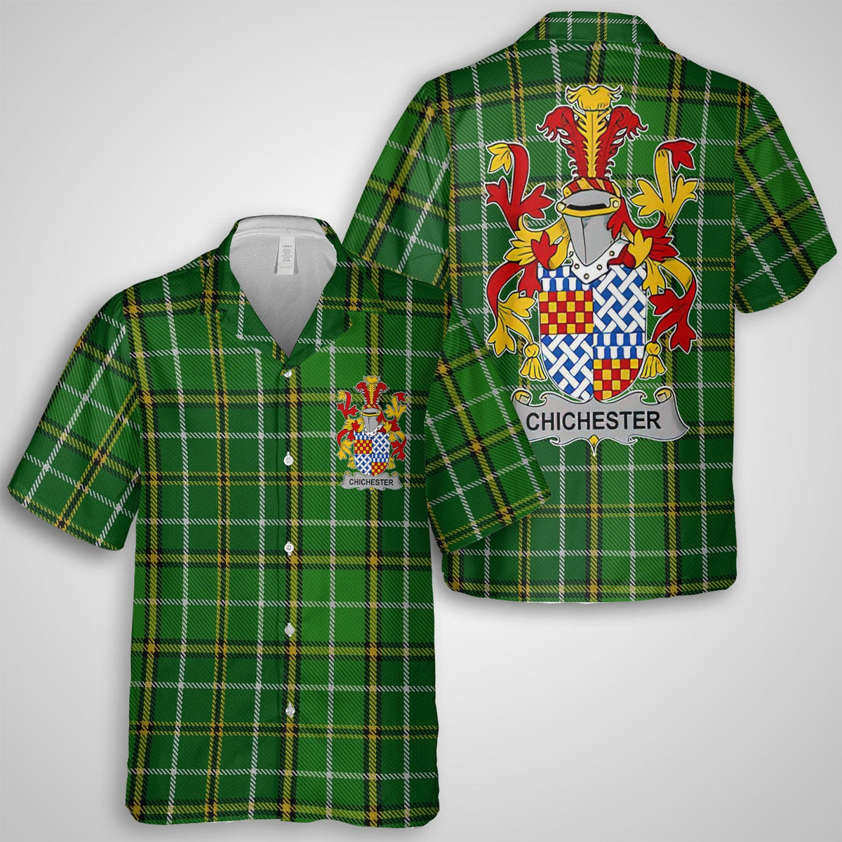 Chichester Hawaiian Shirts Crest And National Plaid Style