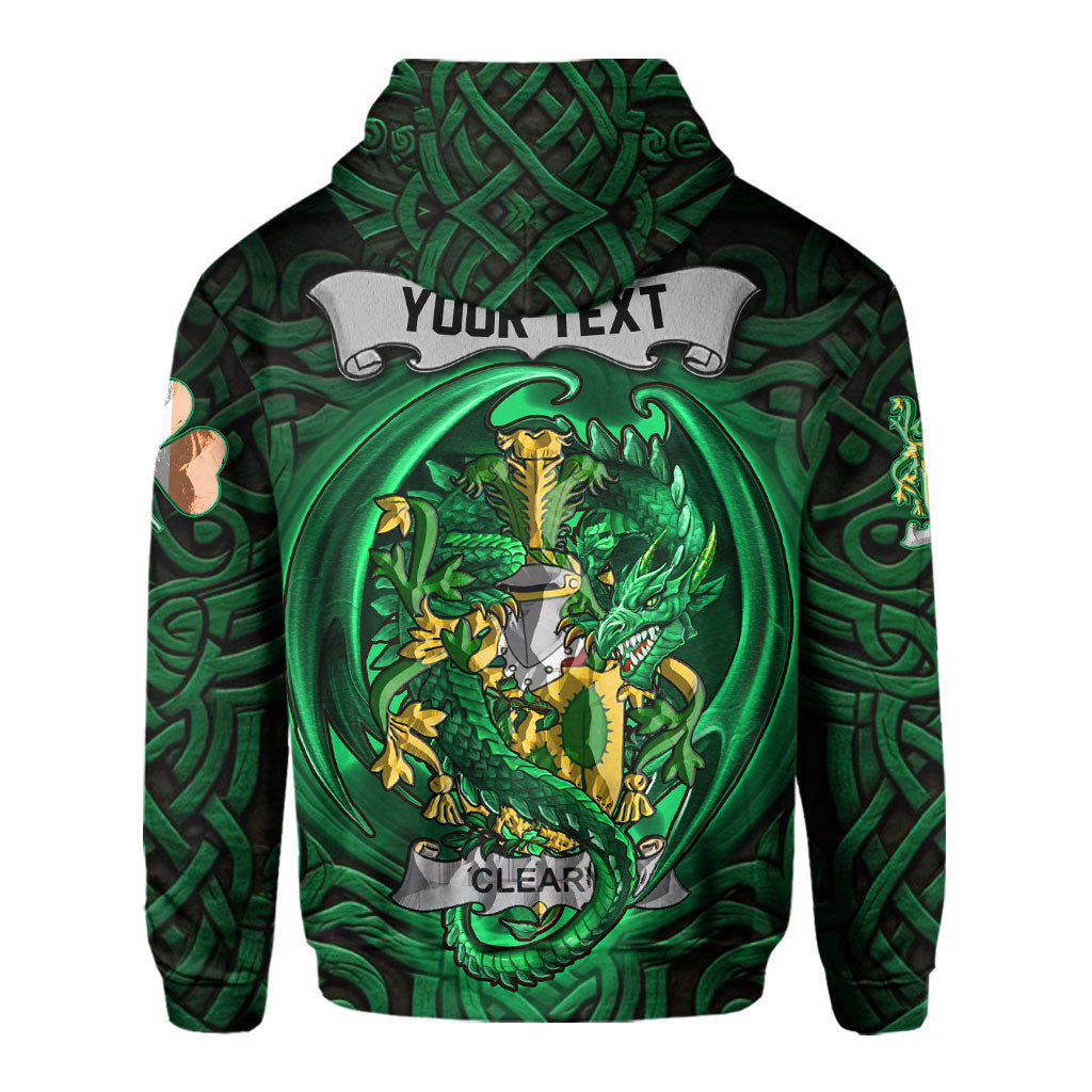Cleary or O Clery Hoodies The Green Dragon Of Ireland Style