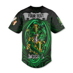 Cleary or O Clery Baseball Jerseys The Green Dragon Of Ireland Style