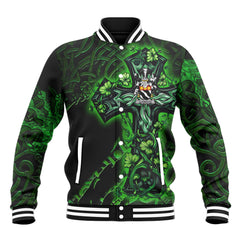 Clements Baseball Jackets Celtic Cross And Dragon Style