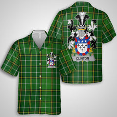 Clinton Hawaiian Shirts Crest And National Plaid Style