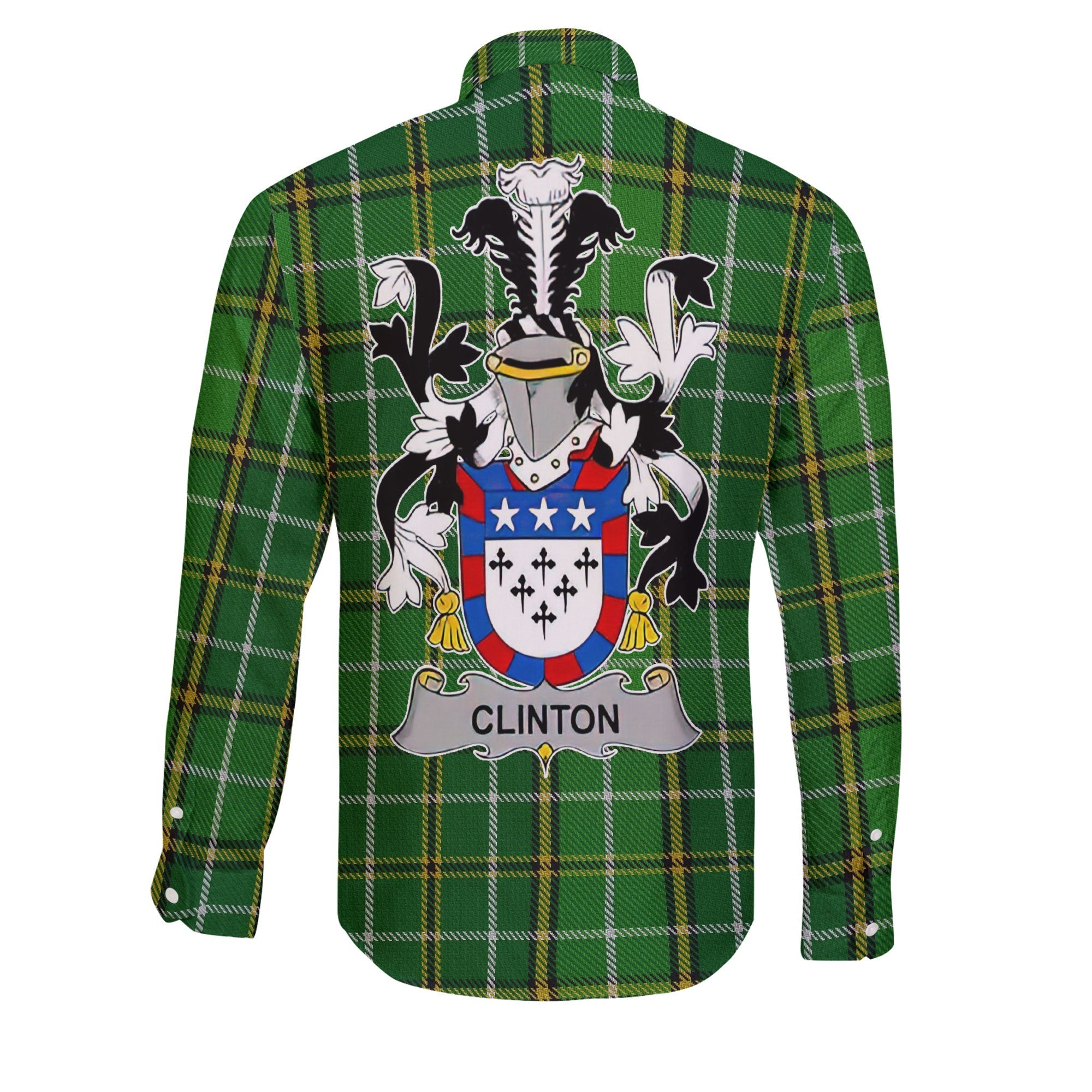 Clinton Long Sleeve Button Shirts Crest And National Plaid Style